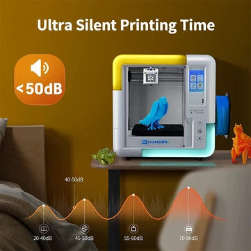 AOSEED X-MAKER Children's 3D Printer High Precision 0.1/0.05mm Ultra Silent <50dB Wireless Smart One-Press Printing WiFi USB Safe Enclosed Design - 3dGate