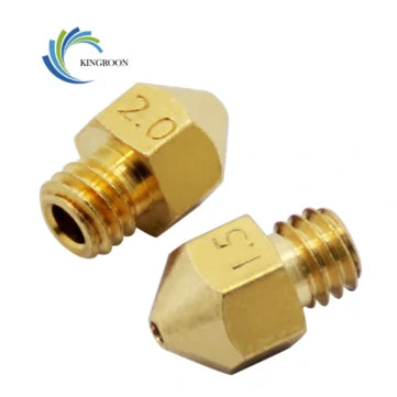 Kingroon M6 Copper Nozzle 1.0mm 1.5mm Larger Diameter Nozzles For 1.75mm 3mm Filament Big Hole Brass Nozzle 3D Printer Parts