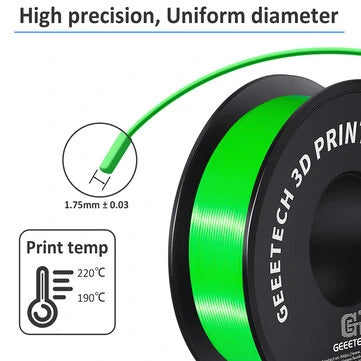 [EU Direct]Geeetech® PLA 3D Printing Filament Black/White 1.75mm for 3D Printing Transparent/Purple/Gradient/Green - 3dGate