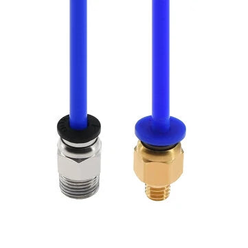 TWO TREES® 3PCS 1Meters Blue PTFE Tube + 3 PC4-M6 Pneumatic Connector + 3 PC4-M10 Connectors for 3D Printer 1.75mm Filament - 3dGate