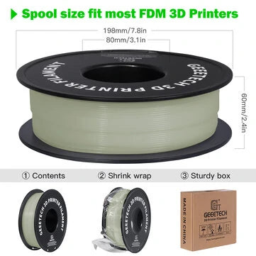 [EU Direct]Geeetech® Glow PLA Green 1.75mm 1kg Glow in dark Green for 3D Printing Night Light Luminous Color 3D Printer Filament