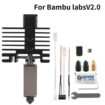 for Bambu Lab V2.0 X1/P1S/P1P Extruder Hot End Headting Kit 3D Printer Accessories - 3dGate