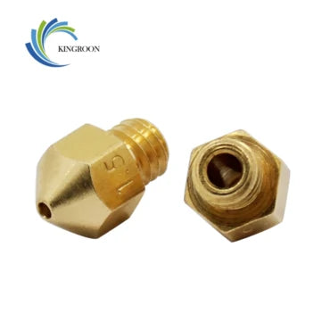 Kingroon M6 Copper Nozzle 1.0mm 1.5mm Larger Diameter Nozzles For 1.75mm 3mm Filament Big Hole Brass Nozzle 3D Printer Parts