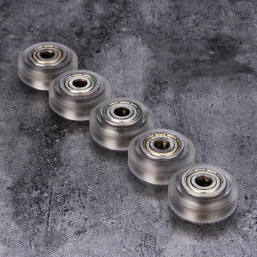 5pcs Transparent Pulley Wheel with 625zz Double Bearing for V aslot 3D Printer - 3dGate