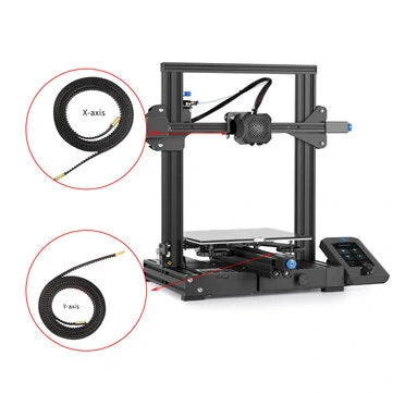 Ender-3 v2 Gates 2GT-6mm X-axis + Y-axis Belt Rubber Cotter Open Gear Timing Belt for 3D Printer Accessories