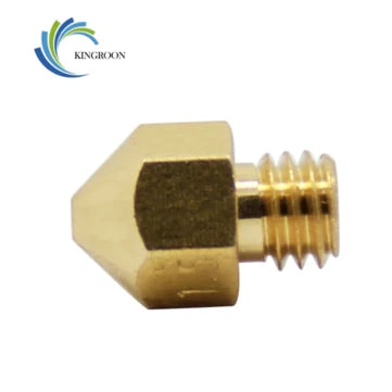 Kingroon M6 Copper Nozzle 1.0mm 1.5mm Larger Diameter Nozzles For 1.75mm 3mm Filament Big Hole Brass Nozzle 3D Printer Parts