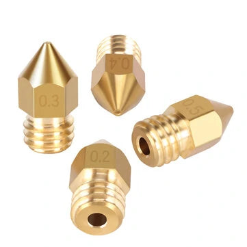 Kingroon MK8 Nozzle 0.2mm 0.4mm 0.5mm 0.6mm 0.8mm 1.0mm 3D Printer Part Extruder M6 Thread Brass Nozzle 1.75mm 3mm Filament - 3dGate