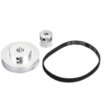 TWO TREES® 60Teeth 8mm Bore Diameter + 20Teeth 5mm Bore GT2 Timing Belt Pulley with  6mm Timing Belt for 3D Printer - 3dGate