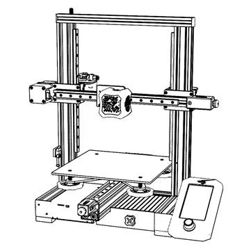 Ender 3 V2/Pro 3D Printer Upgrade Kit Black Knight kit and Belt Screws for Genuine Hiwin Linear Rail Improvement - 3dGate