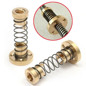 T8 Anti-Backlash Spring Loaded Nut For 2mm / 8mm Acme Threaded Rod Lead Screw - 3dGate